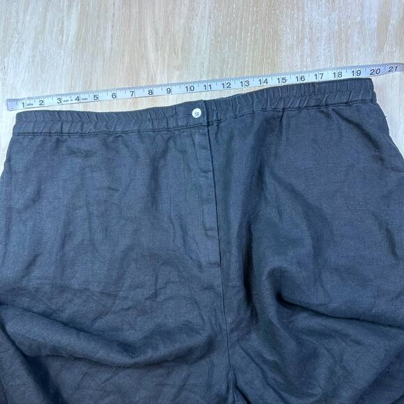 Linden Hill Black Linen Elastic Waist Stretch Pull On Casual Relaxed Pants XL - Picture 7 of 11